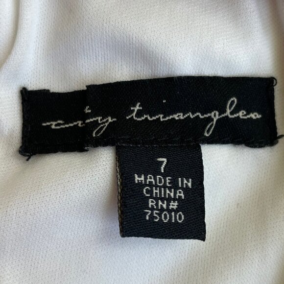 City Triangles Off White/Cream Fit & Flare Dress with Rose Gold Sequins, size 7 - Picture 9 of 10